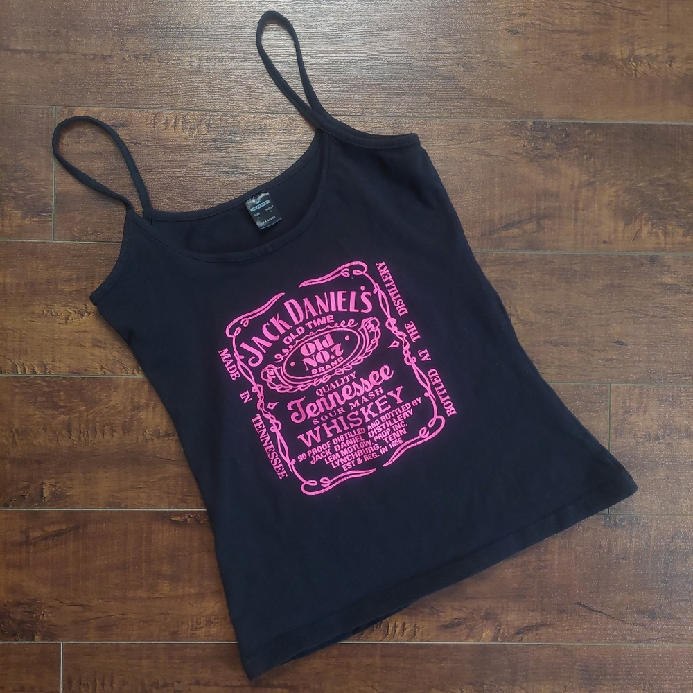 Jack Daniel's Spaghetti Strap Cami Black Size Large - Picture 1 of 4